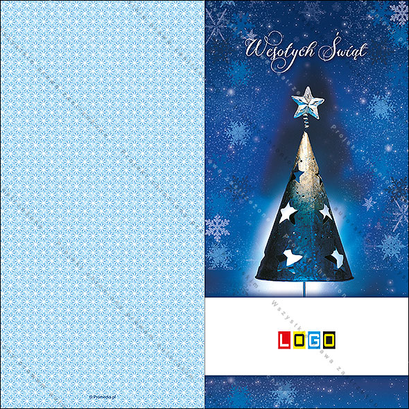 Karnet świąteczny - wzór BN3-076, strony zewnętrzne - awers