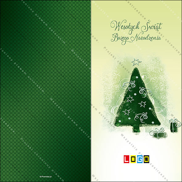 Karnet świąteczny - wzór BN3-077, strony zewnętrzne - awers
