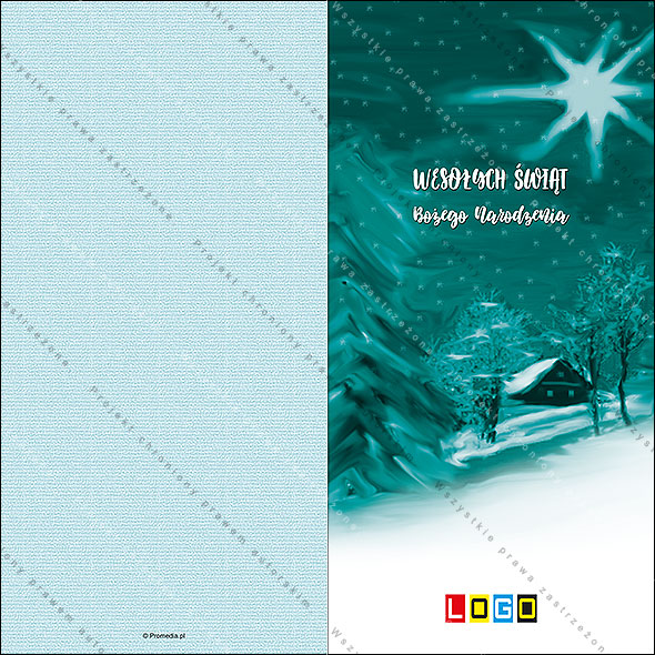 Karnet świąteczny - wzór BN3-081, strony zewnętrzne - awers