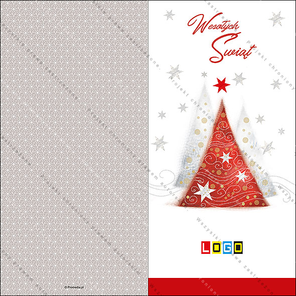 Karnet świąteczny - wzór BN3-085, strony zewnętrzne - awers