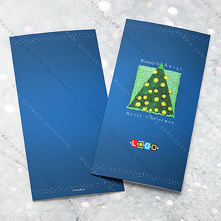 karnet świąteczny - wzór BN3-090, wizualizacja kartki świątecznej z LOGO