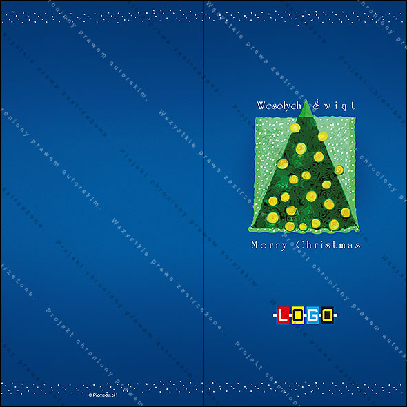 Karnet świąteczny - wzór BN3-090, strony zewnętrzne - awers