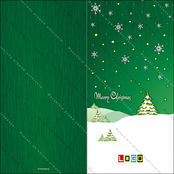 Karnet świąteczny - wzór BN3-092, strony zewnętrzne - awers