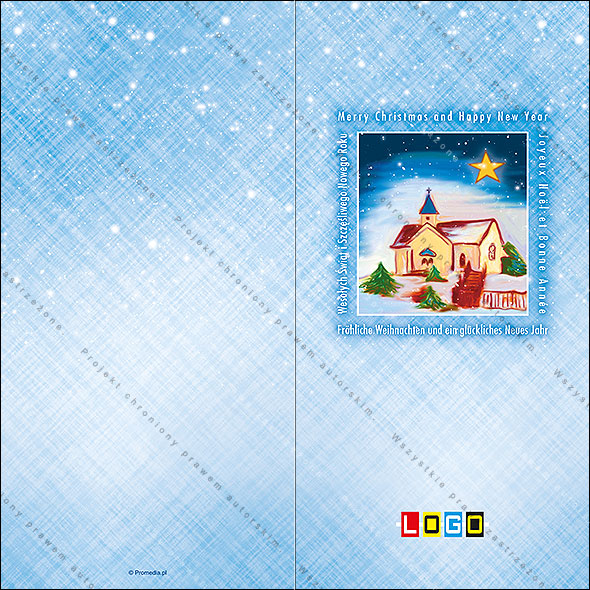 Karnet świąteczny - wzór BN3-100, strony zewnętrzne - awers