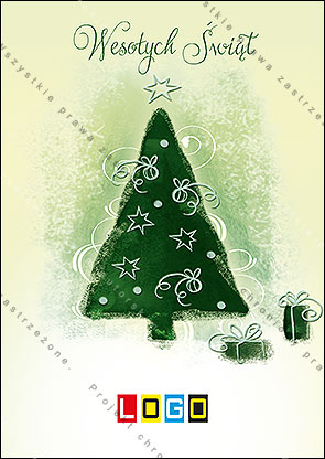 1 str. kartki świątecznej - wzór BZ1-077 awers