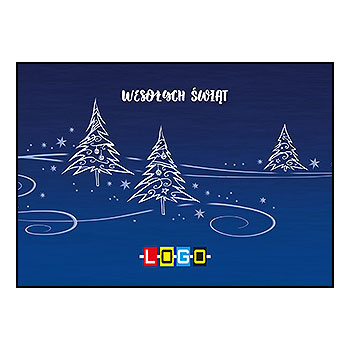 Wzór  - Kartki dla firm z LOGO, Karnety świąteczne dla firm, pozioma - podgląd miniaturka