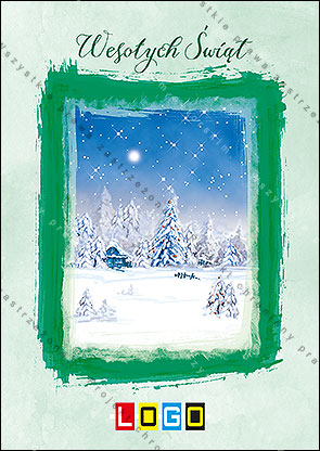 1 str. kartki świątecznej - wzór BZ1-192 awers