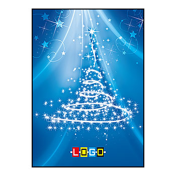 Wzór  - Kartki dla firm z LOGO, Karnety świąteczne dla firm, pozioma - podgląd miniaturka