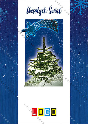 1 str. kartki świątecznej - wzór BZ1-390 awers