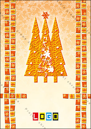 1 str. kartki świątecznej - wzór BZ1-396 awers