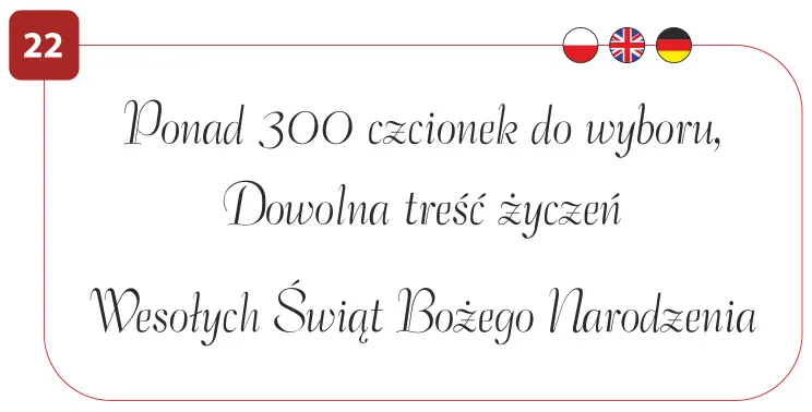 Czcionka nr 22 — próbka kroju