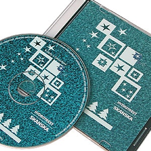 Realizacja: Pudełko i płyta CD z zimowym motywem i logo firmy