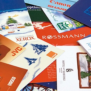 Realizacja: Kartki świąteczne z logo różnych firm