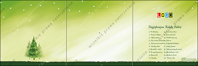 Płyta CD z kolędami BK-003 – nadruk z choinką na jasnym tle