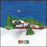 Górska wioska o zmierzchu – kartka BK-160