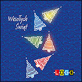 Kolorowe choinki z linii – kartka BK-373