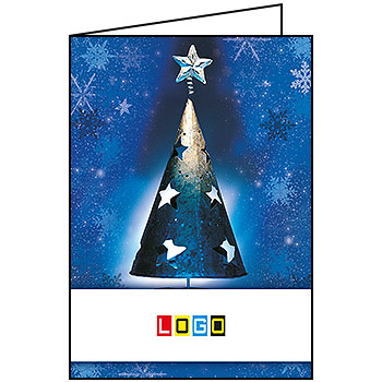 Wzór BN1-076 - Kartki drukowane dla firm z LOGO, Karnety świąteczne dla firm, pozioma - podgląd miniaturka