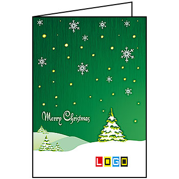 Wzór BN1-092 - Kartki drukowane dla firm z LOGO, Karnety świąteczne dla firm, pozioma - podgląd miniaturka