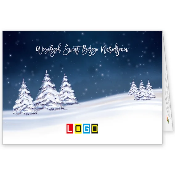 Zimowa noc BN1-259 — okładka, motyw choinka
