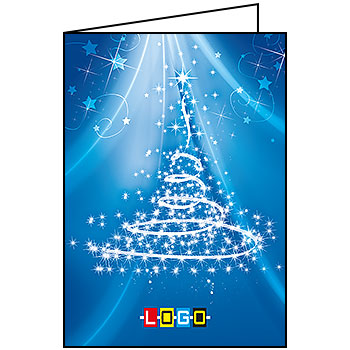 Wzór BN1-287 - Kartki drukowane dla firm z LOGO, Karnety świąteczne dla firm, pozioma - podgląd miniaturka