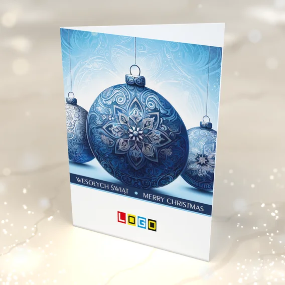 Mandala Bombki BN1-430 — przód kartki, motyw bombki Mandala Bombki BN1-430 — przód kartki, motyw bombki