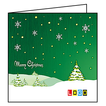 Wzór BN2-092 - Kartki drukowane dla firm z LOGO, Karnety świąteczne dla firm, pozioma - podgląd miniaturka