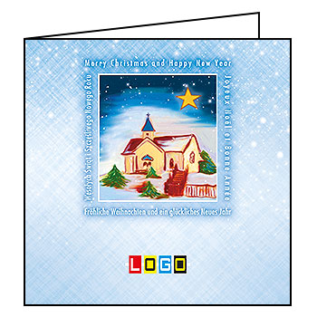 Wzór BN2-100 - Kartki drukowane dla firm z LOGO, Karnety świąteczne dla firm, pozioma - podgląd miniaturka