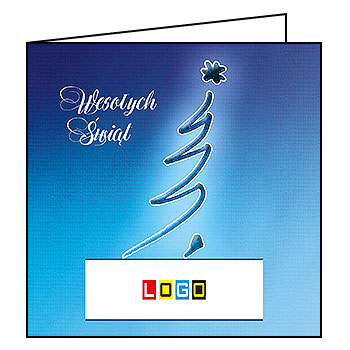 Wzór BN2-112 - Kartki drukowane dla firm z LOGO, Karnety świąteczne dla firm, pozioma - podgląd miniaturka