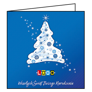 Wzór BN2-221 - Kartki drukowane dla firm z LOGO, Karnety świąteczne dla firm, pozioma - podgląd miniaturka
