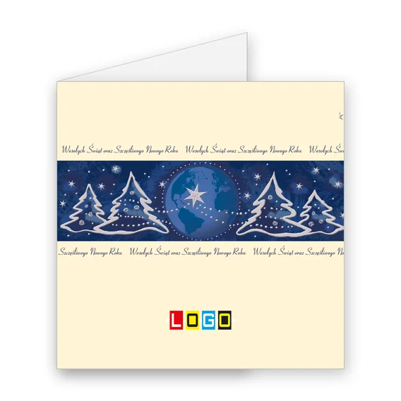 Granatowa harmonia BN2-265 — okładka, motyw choinka