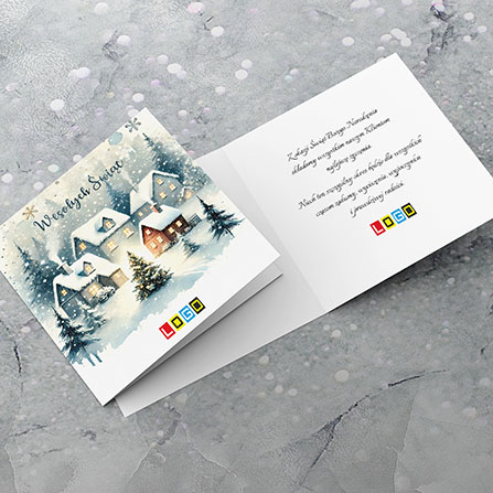 Zimowa Wioska BN2-485 – zdjęcie kartki Zimowa Wioska BN2-485 – zdjęcie kartki