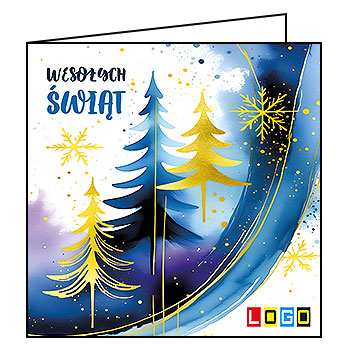 Nowoczesne choinki – kartka BN2-580