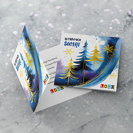Nowoczesne choinki BN2-580 – zdjęcie kartki Nowoczesne choinki BN2-580 – zdjęcie kartki
