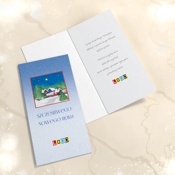 Zimowa Wioska BN3-291 — widok ogólny, motyw domki Zimowa Wioska BN3-291 — widok ogólny, motyw domki