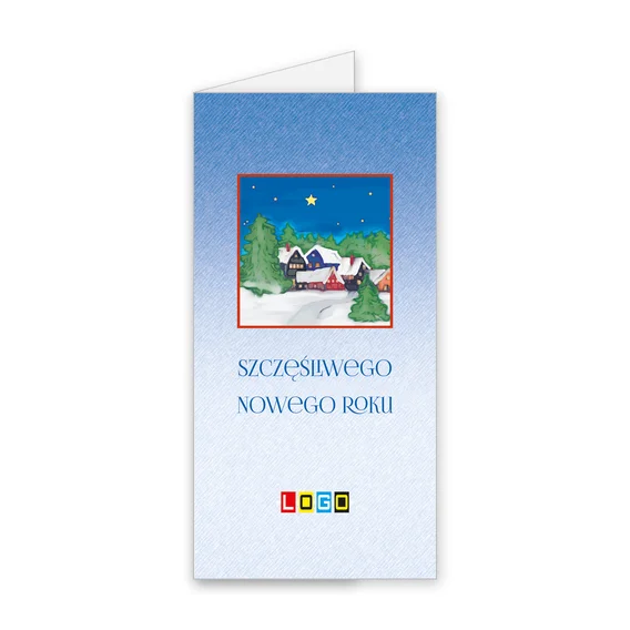 Zimowa Wioska BN3-291 — okładka, motyw domki
