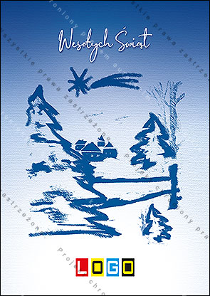 1 str. kartki świątecznej - wzór BZ1-079 awers