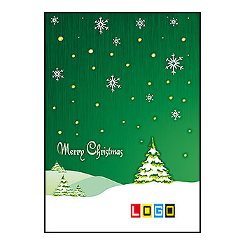 Wzór BZ1-092 - Kartki drukowane dla firm z LOGO, Karnety świąteczne dla firm, pozioma - podgląd miniaturka