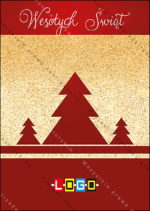 1 str. kartki świątecznej - wzór BZ1-203 awers