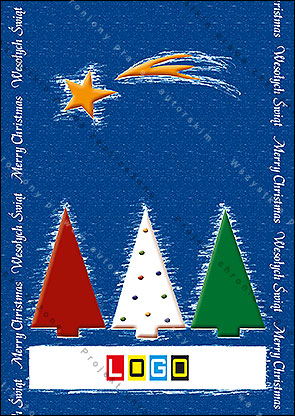 1 str. kartki świątecznej - wzór BZ1-351 awers