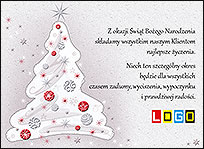 Biała choinka – kartka EBN-024