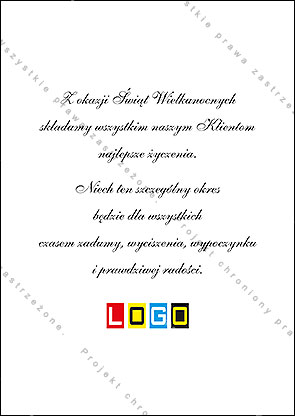 Rewers pocztówki WZ1-189 – miejsce na życzenia wielkanocne
